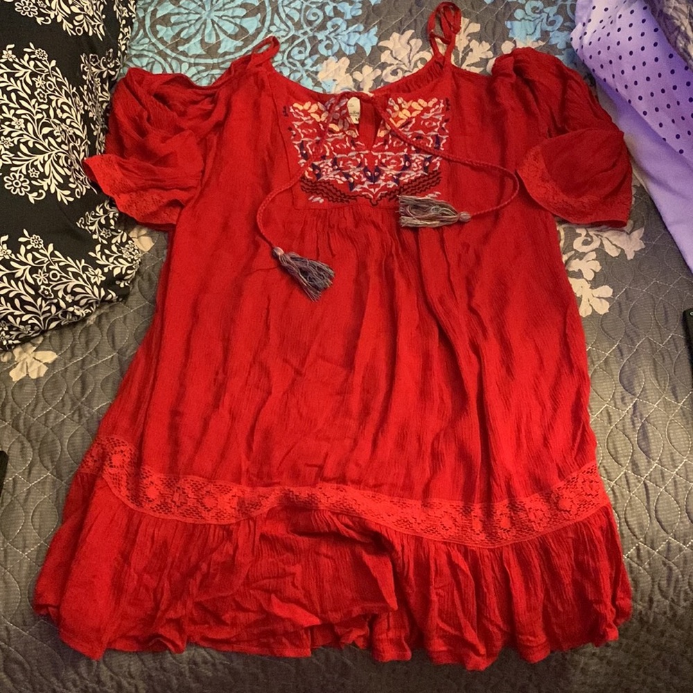 American rag tunic/ mini dress cold shoulder